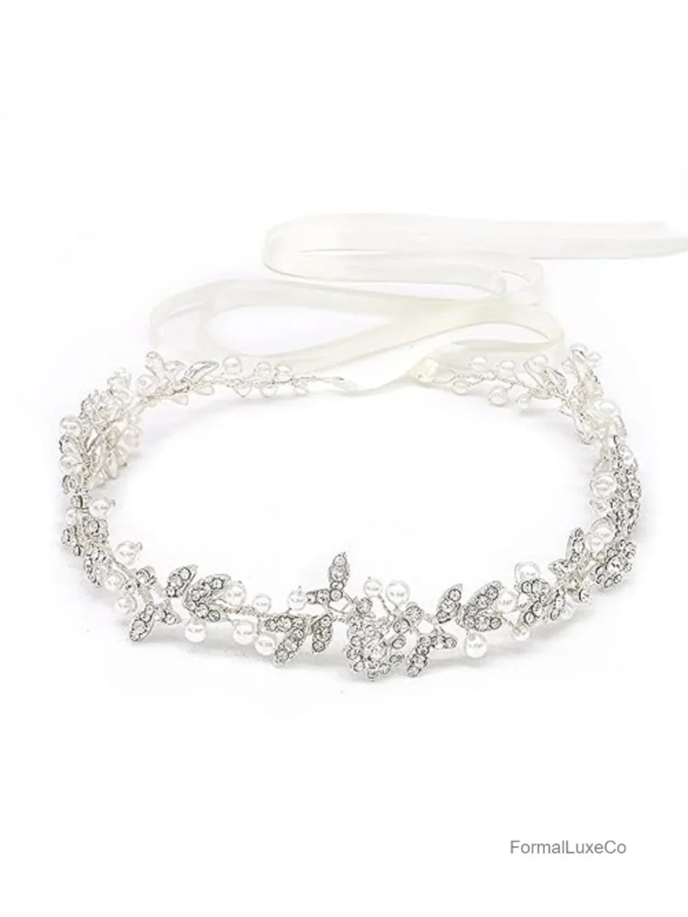Crystal Pearl Bridal Headbands Hair Vines Wedding Headpieces Bohemian Bride